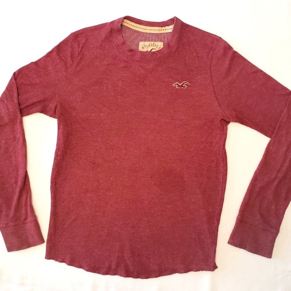 Men's/Young Men's/Teen's - HOLLISTER Vintage Long Sleeve Red T-shirt. Sz. Small. - Picture 1 of 4
